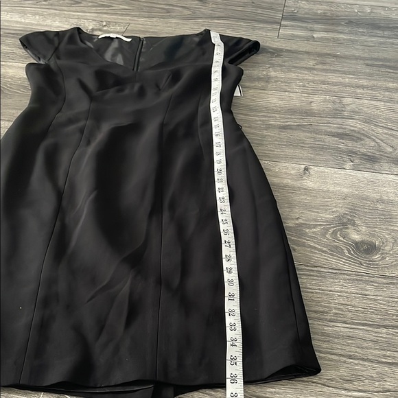 Evan Picone Black Sheath Dress V-Neck Cap Sleeve - Picture 6 of 8